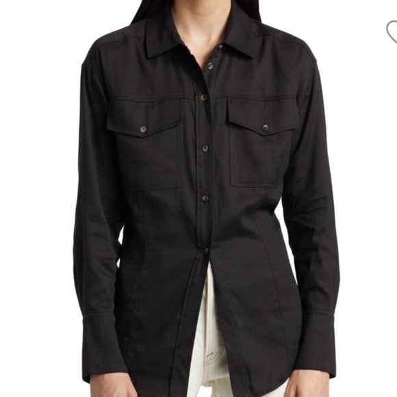 NWT Frame Arie Linen Blend Shirt - Picture 1 of 5